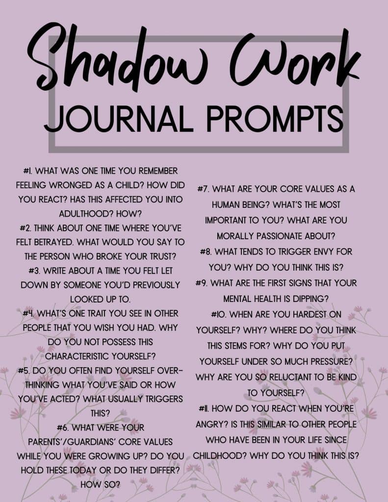 100 Shadow Work Journal Prompts For Healing and Growth