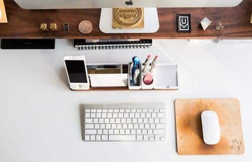 Office supplies on a desk