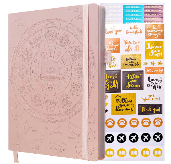 Rise and Shine Publishing Bullet Notebook Journal Set with 10 Pens, 12  Stencils, & 3 Bookmarks